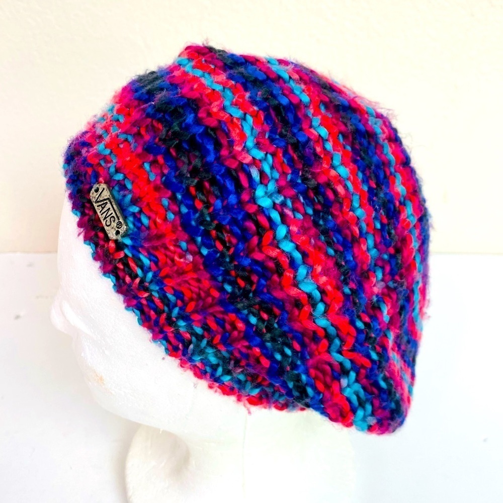 Vans Variegated Crochet Beret Hat Os